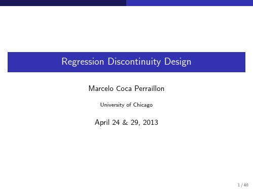 Regression Discontinuity Design - University of Chicago