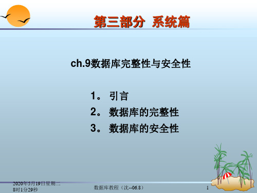 ch.9数据库完整性与安全性