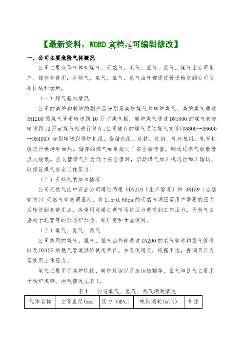 公司危险气体泄漏危险辨识风险评估报告