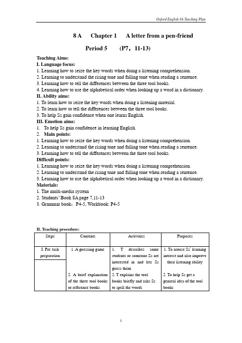 8A   1 a letter P5 (P7,11-13)