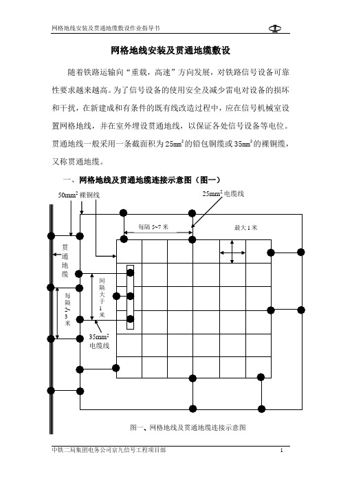 网格地线及贯通地网作业指导书