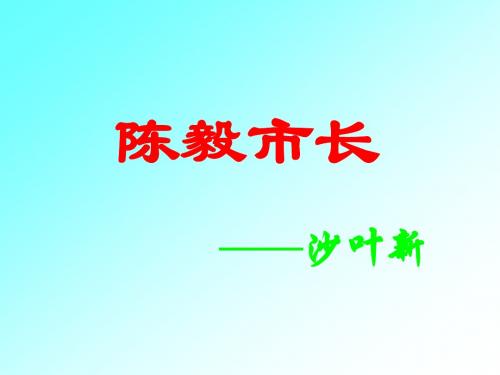 《陈毅市长》