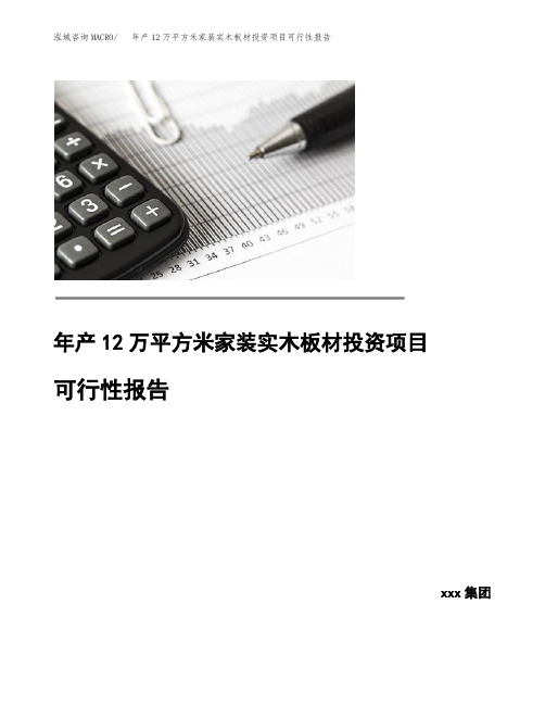 年产12万平方米家装实木板材投资项目可行性报告