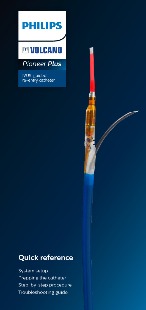 Pioneer Plus IVUS-guided re-entry catheter用户手册说明书