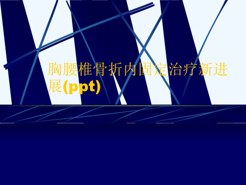 胸腰椎骨折内固定治疗新进展(ppt)