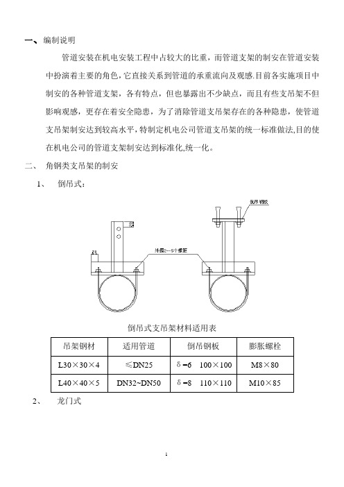 管道支架制作安装标准规范89045