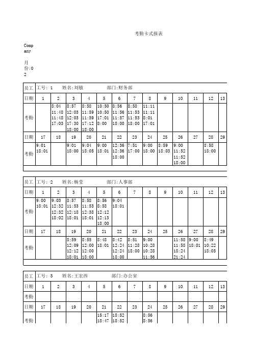 2月考勤(1)