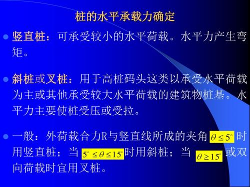 桩基础课件桩的水平承载力确定