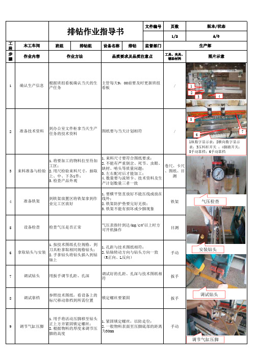 排钻机作业指导书