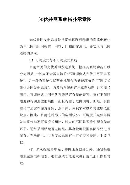 光伏并网系统拓扑示意图