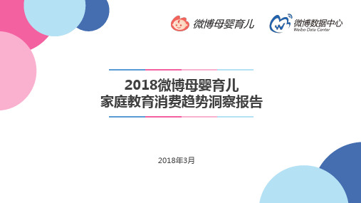 2018微博母婴育儿家庭教育消费趋势洞察报告