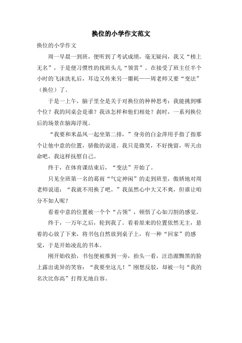 换位的小学作文范文