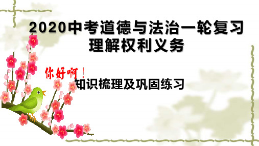 2020中考道德和法治一轮复习—理解权利义务 知识梳理及巩固练习(共35张PPT))