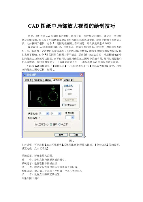 局部放大视图及比例设置