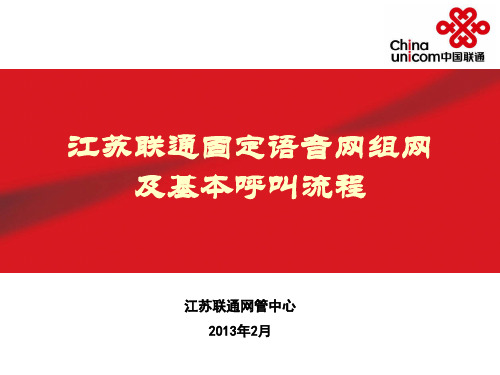 江苏联通固定语音网组网及基本呼叫流程