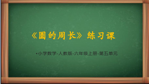 人教版数学六年级上册第五单元《圆的周长练习课》课件