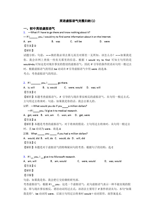 英语虚拟语气完整归纳(1)