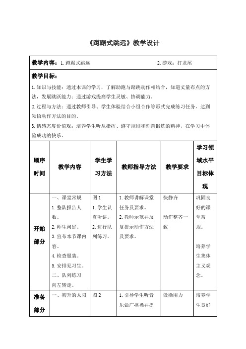 小学体育《蹲踞式跳远》教学设计5