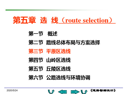 道路勘测设计   2平原区选线2