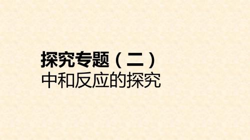 九年级化学下册 第九章 现代生活与化学 探究专题(二)中和反应的探究同步练习课件 (新版)粤教版