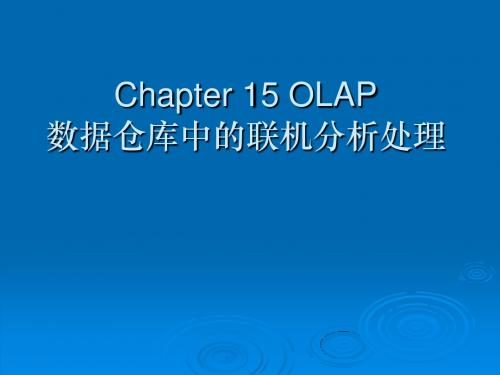 数据仓库 Chapter 15 OLAP 数据仓库中的联机分析处理