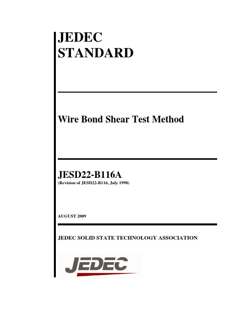 JESD22-B116A Wire Bond Shear Test