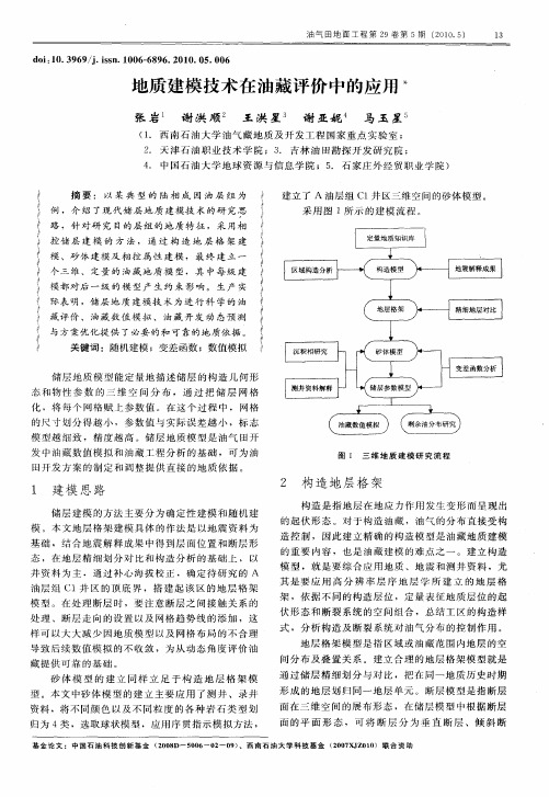 地质建模技术在油藏评价中的应用