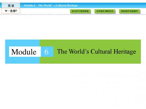 高中(外研版)英语选修7课件：module 6