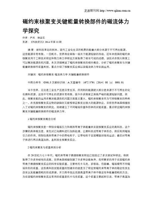 磁约束核聚变关键能量转换部件的磁流体力学探究