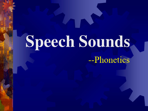 Lecture 2 Phonetics and phonology