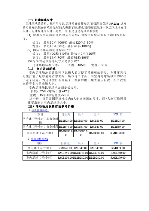 足球场地尺寸