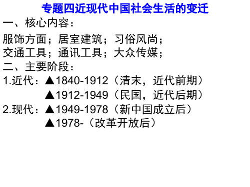 中国近现代社会生活的变迁