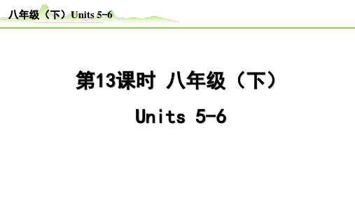 2024年人教版中考英语分册复习课件---八年级(下册)Units5-6