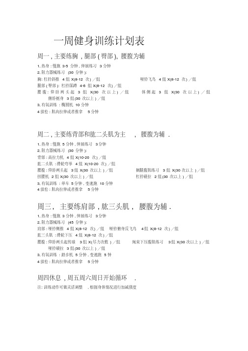 一周健身训练计划表.pdf