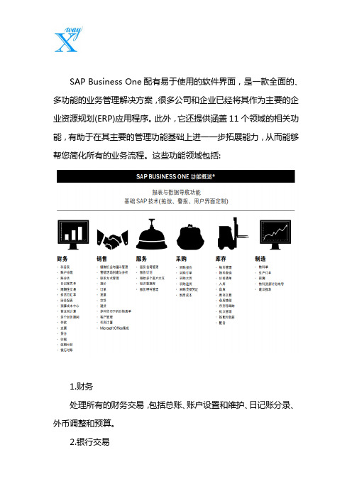 SAP B1产品功能介绍