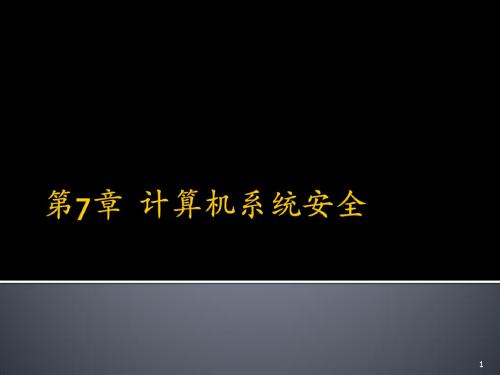 计算机系统安全ppt课件