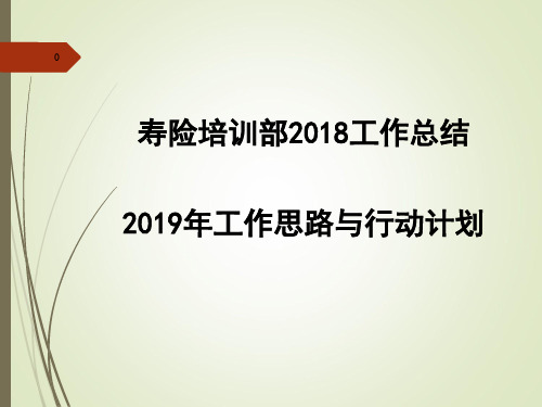 保险公司培训部门2018年工作总结与2019年工作思路行动计划