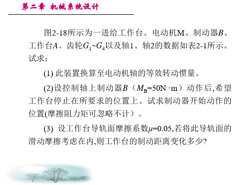 机电一体化系统设计期末题目 (必考试题 ) 机械设计自动化