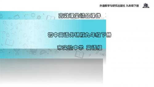 初中英语外研版九年级下册高效课堂资料G9BModule 4 Unit 2 课件.