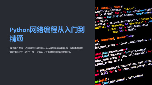 《Python网络编程从入门到精通课件》