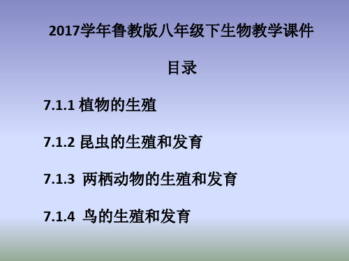 2017学年鲁教版八年级下生物教学课件