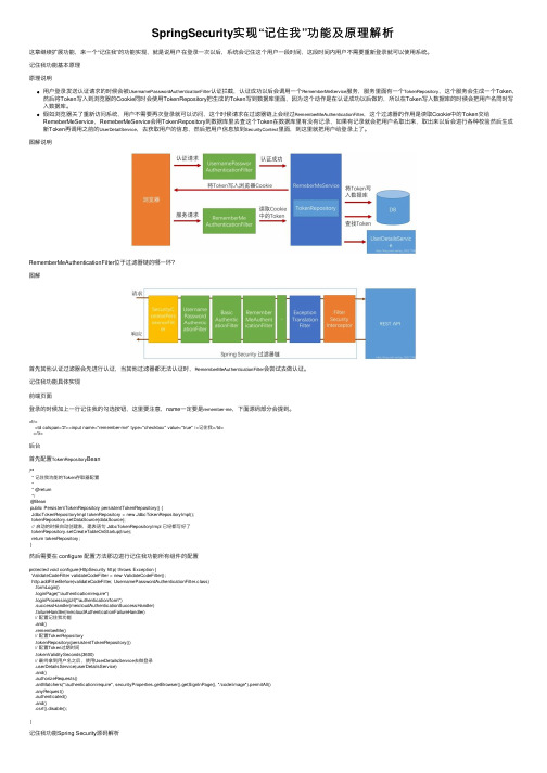 SpringSecurity实现“记住我”功能及原理解析