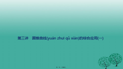 高考数学二轮复习第一部分专题篇专题五解析几何第三讲圆锥曲线的综合应用一课件理