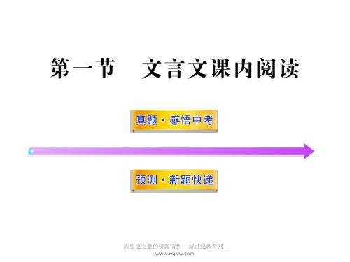 2012年中考第二轮专题复习人教版第三部分古诗文阅读(诗词鉴赏、文言文阅读课件+练习2套打包下载)-