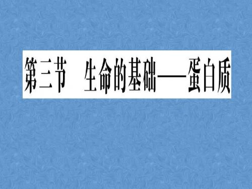 高中化学人教版选修1第1章第3节生命的基础——蛋白质课件(47张)