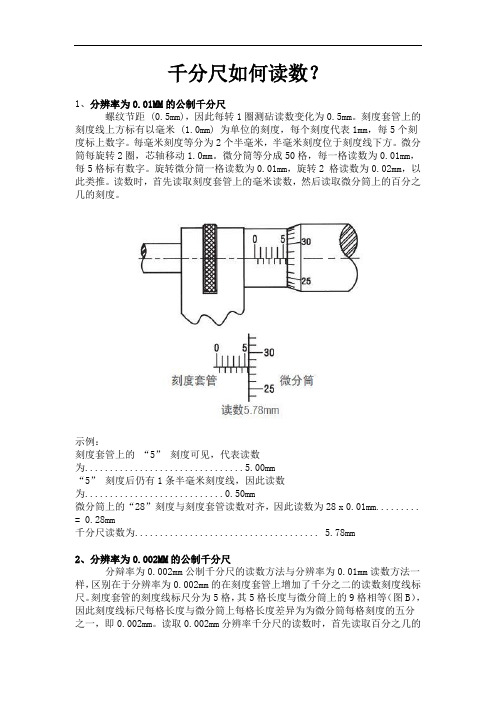 千分尺如何读数？