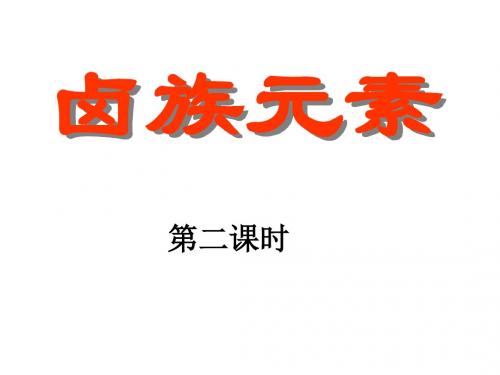 高一化学卤族元素2(中学课件201908)