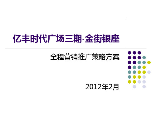 亿丰·金街银座全程营销推广策略方案