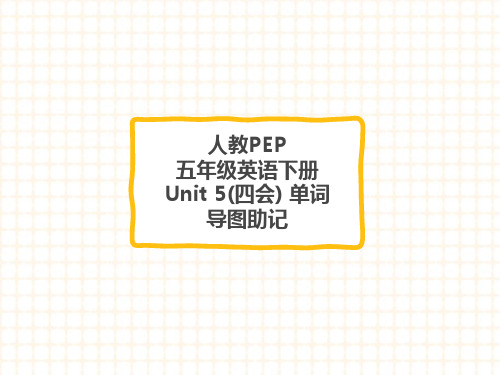 人教PEP五年级英语下册Unit 5 四会单词导图助记