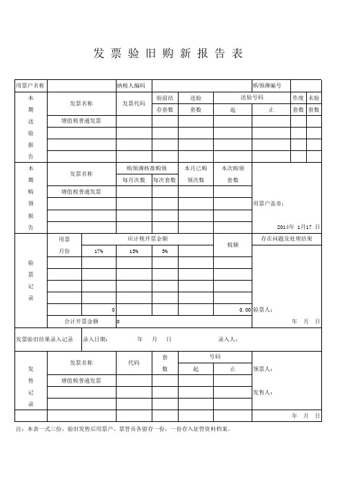 验旧购新